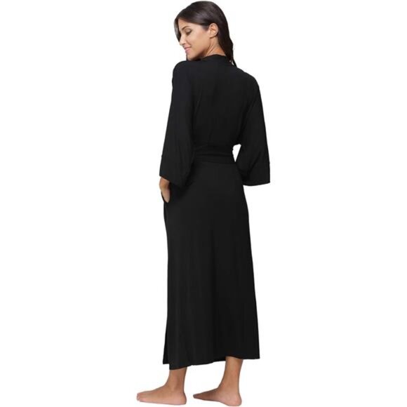 Women's Soft Robes Long Bath Robes Full Length Kimonos Sleepwear Dressing - Picture 5 of 7